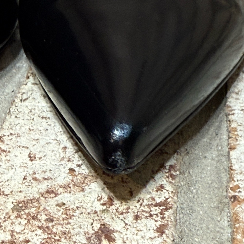 Coach Black Patent Leather Kitten Heels Pointed Toe Size 8 Worn Twice Like New - Picture 9 of 9